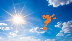 soleil avec un ciel bleu