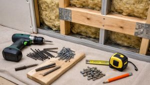 Renforcement de mur en cours