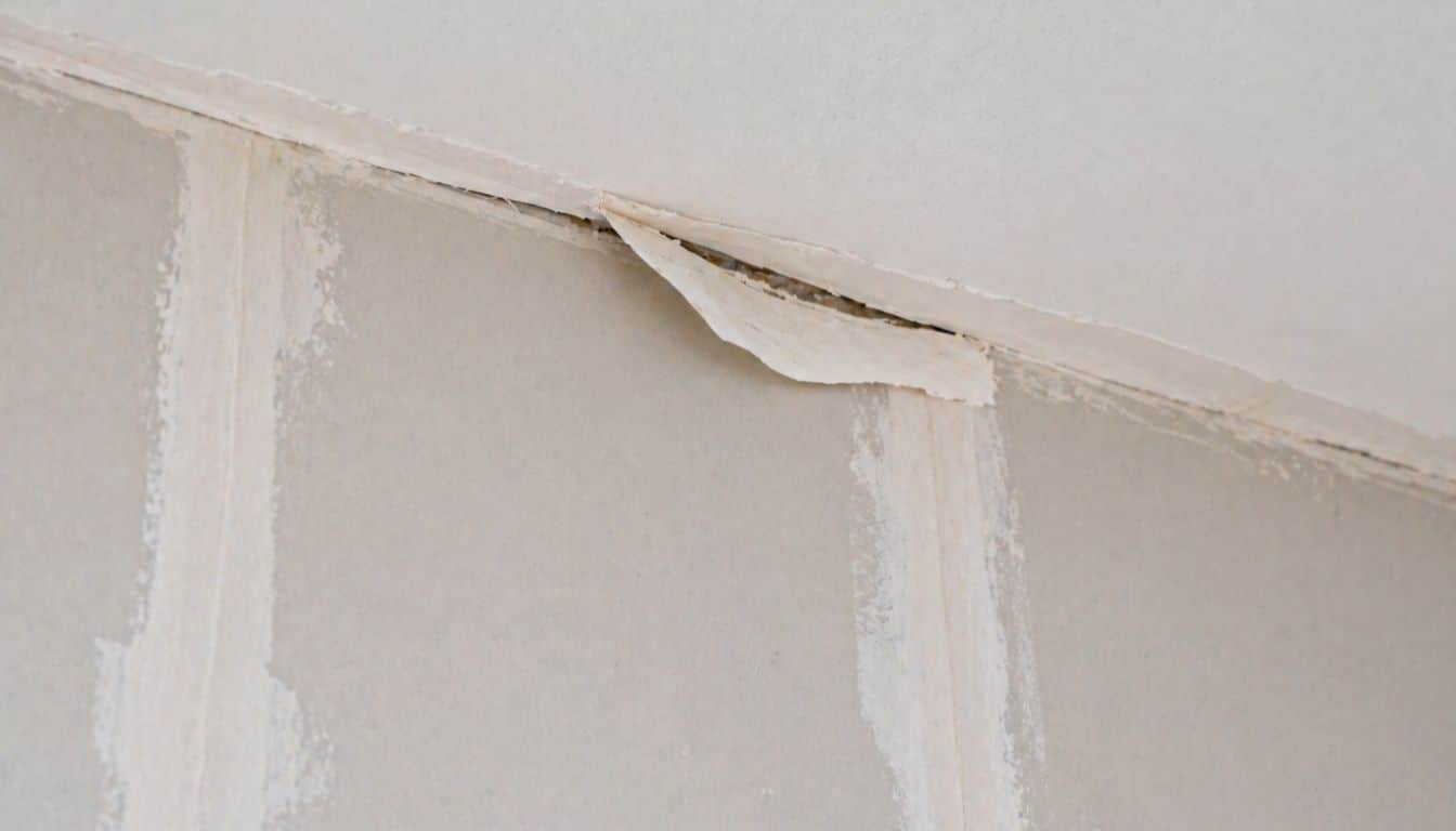 Coin de mur avec peinture écaillée