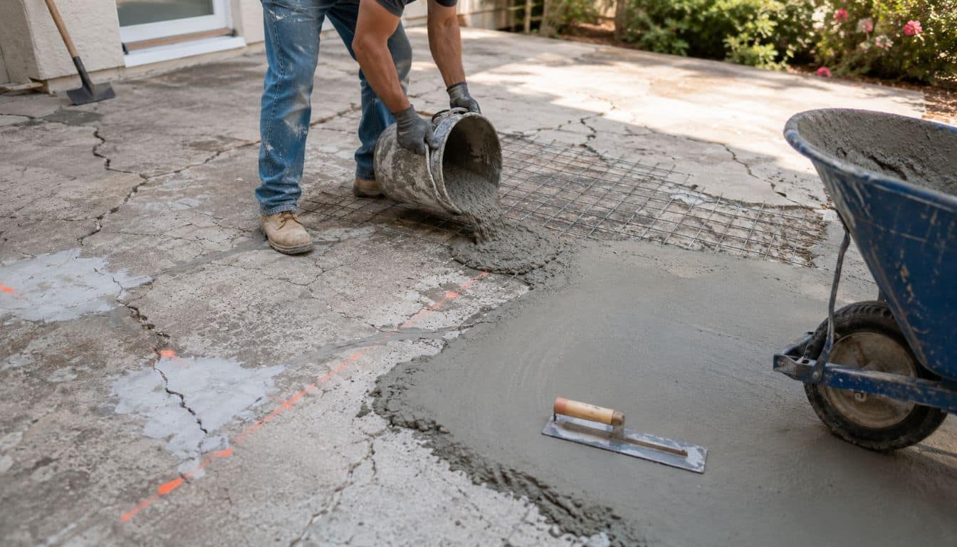 Resurfaçage de béton en extérieur