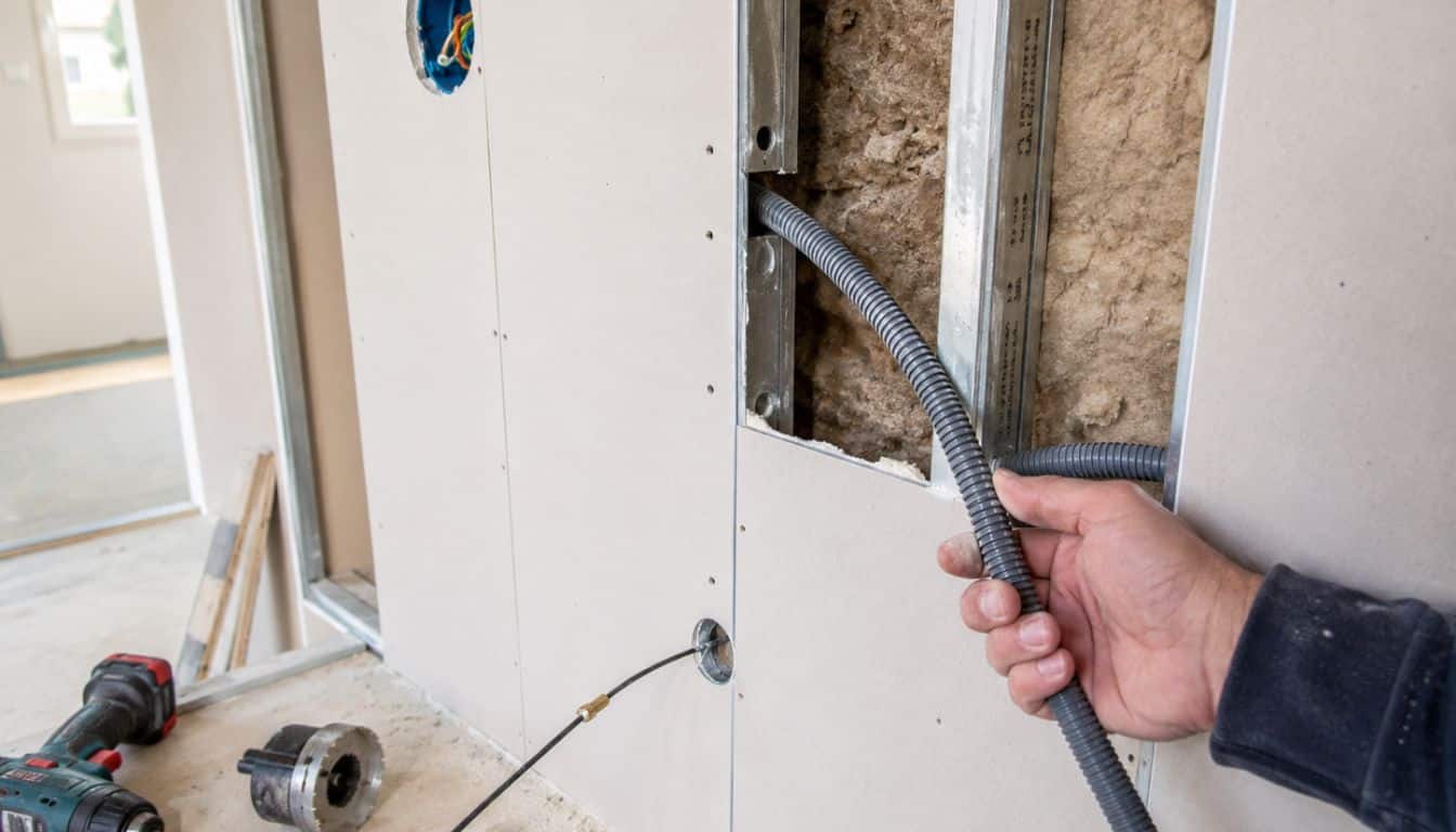 Travail de construction intérieure en cours
