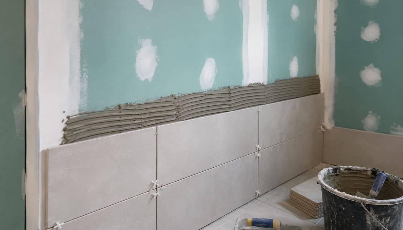 Préparation de mur pour carrelage