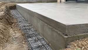 Fondations en béton et treillis d’armature