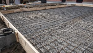 Préparation de dalle en béton armé