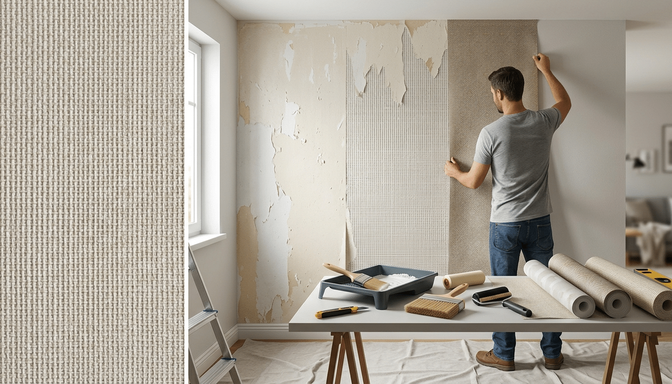 Illustration de l'article : Papier peint sur toile de verre : peut-on le poser directement ?