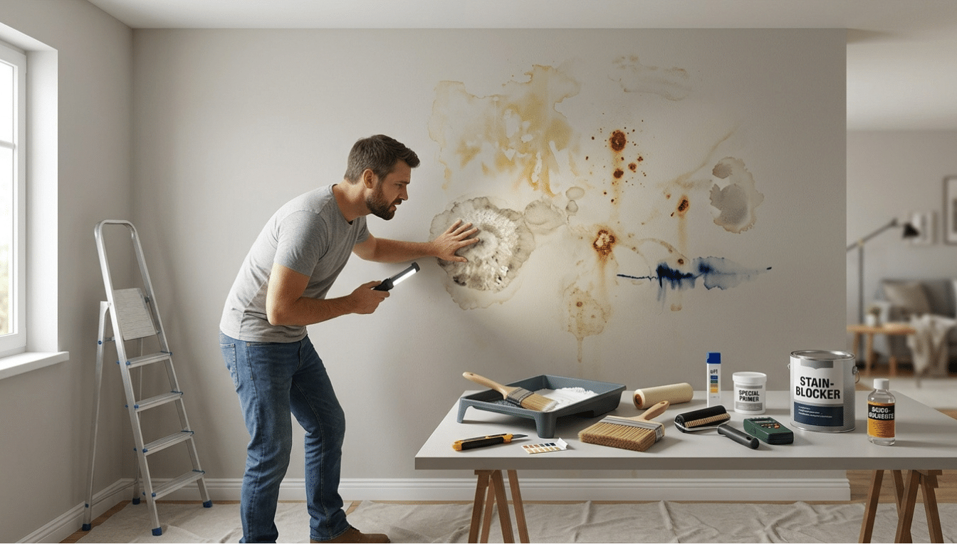 Illustration de l'article : Taches qui apparaissent après peinture : causes, diagnostic et solutions