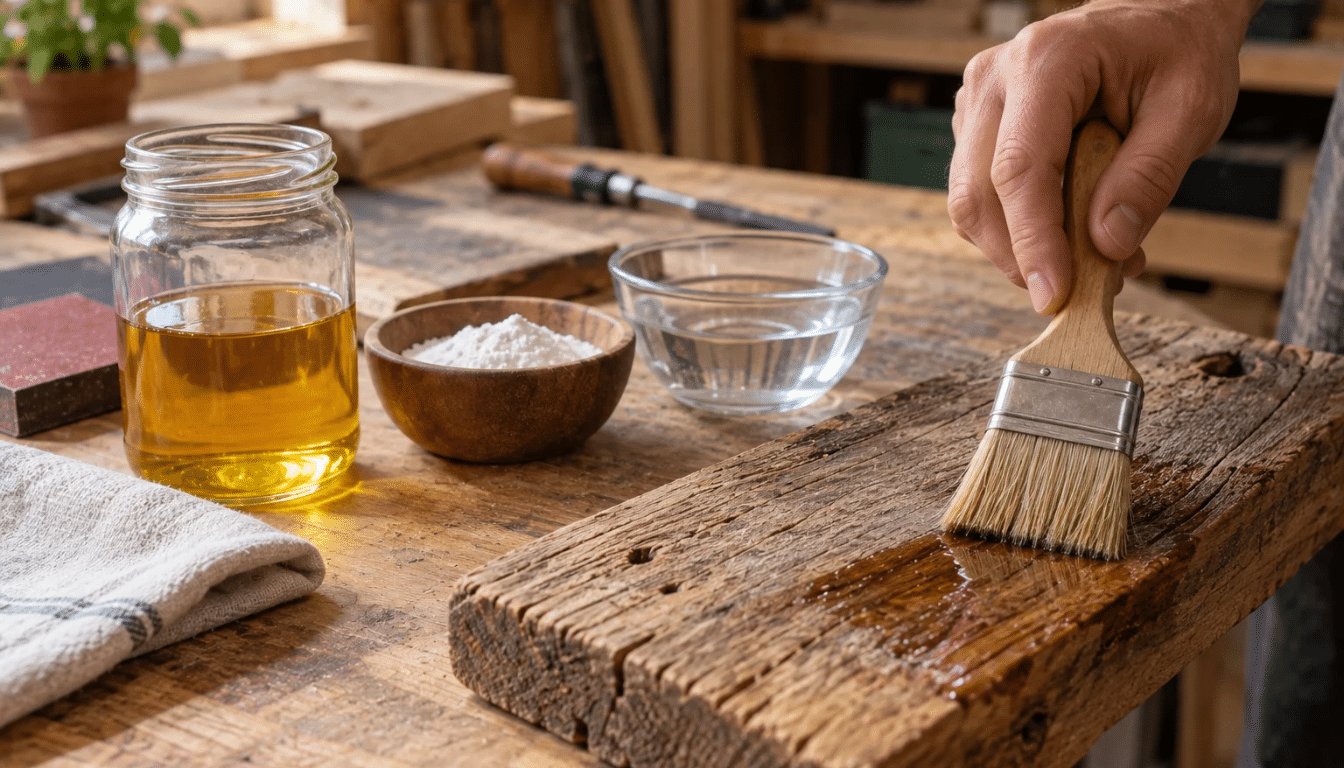 Illustration de l'article : Durcisseur bois fait maison : recette simple et limites à connaître