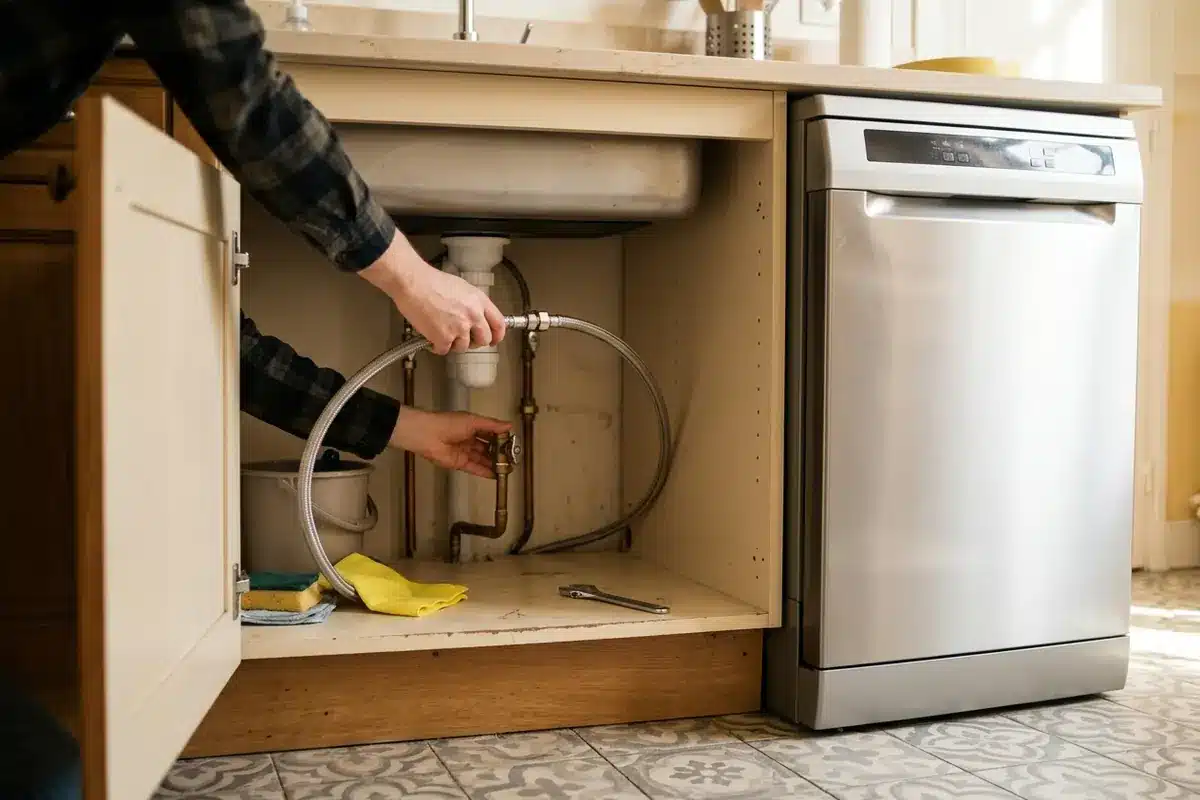 Vérification du robinet et du tuyau d’arrivée d’eau du lave-vaisselle Bosch